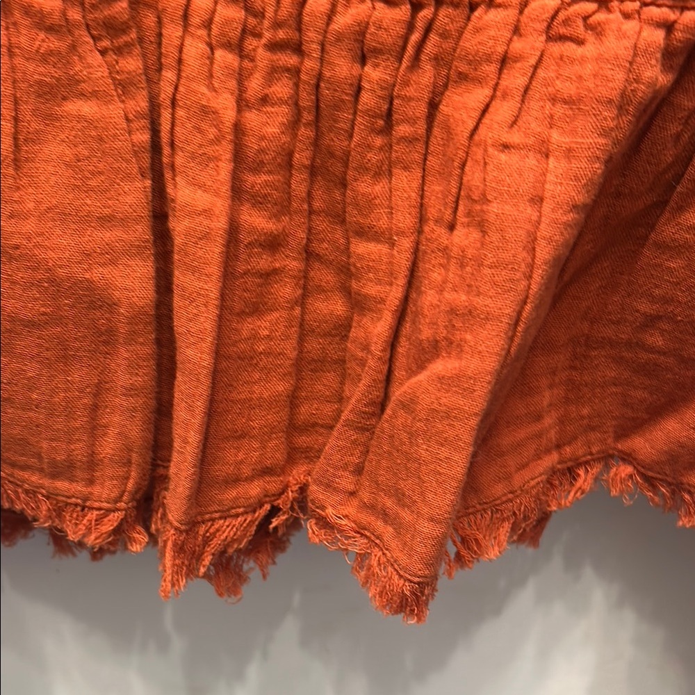 Free People Orange Cropped Blouse - Picture 3 of 12